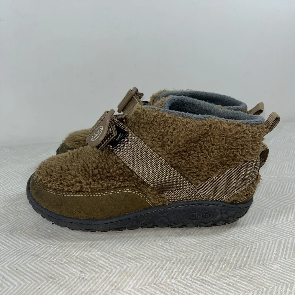 Chaco Ramble Puff Kids Booties Slippers Size 2 EU 33 Trekking Brown Sherpa‎ Warm